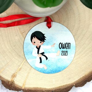 Karate Junge | Karate Ornament | Personalisierte Geschenke | Benutzerdefinierte Ornament | Kinder Ornamente | Weihnachtsschmuck | Weihnachtsgeschenke | Karate Geschenk