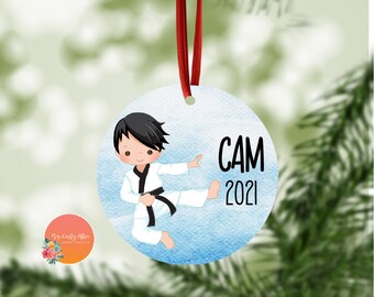 Karate Boy | Karate Ornament | Personalized Gifts | Custom Ornament  | Kids Ornaments | Christmas Ornaments | Christmas Gifts | Karate Gift