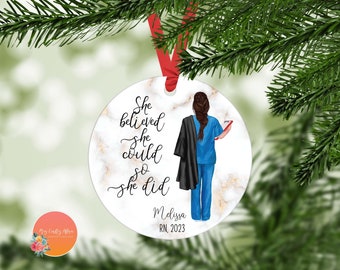 Nurse Ornament | Custom Ornament | Nurse Gifts | Nurse Graduation Gift | Labor and Delivery Nurse | Nurse Graduation |  Nurse Practitioner