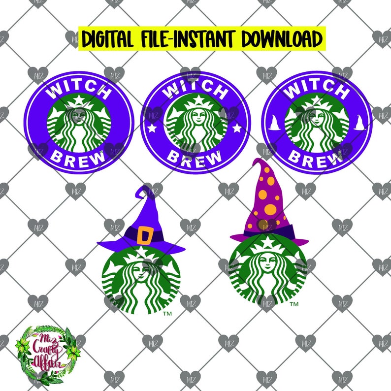 Download Halloween Starbucks Circle SVG Witch Brew Starbucks Coffee ...