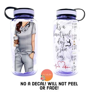 Nurse Gift | Water Bottle | Custom Water Bottle| Water Bottle with Straw | Nurse Graduation Gift | Custom Tumbler