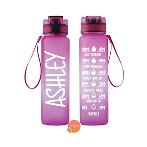 Custom Water Bottle | Water Bottle Tracker | Personalized  Water Bottle | Water Bottle with Straw | Gym Water Bottle | Sport Water Bottle