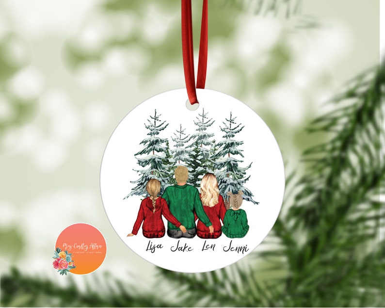 Custom Family Ornament | Family Portrait | Custom Ornament | Personalized Ornament | Gift For Mom | Family Ornament | Christmas Ornaments 