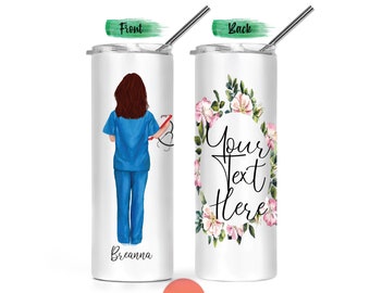 Nurse Tumbler | Personalized Nurse Tumbler |  Custom Tumbler| Tumbler with Straw| Nurse Gifts | Nurse Graduation Gift