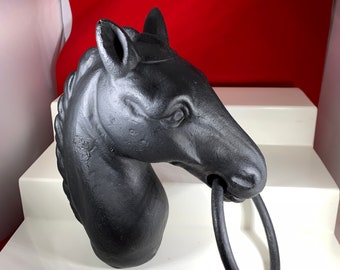 Metal Horse Head Topper Equestrian Figurine Home Decor