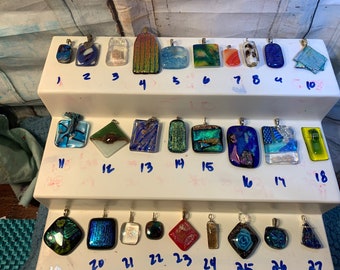 Hand Blown Stunning Glass Pendants NEW Butterflies, Ocean, Music, Fish, Crosses, Floral, Snakes, Ladybug, Misc. One-of-a-kind!!