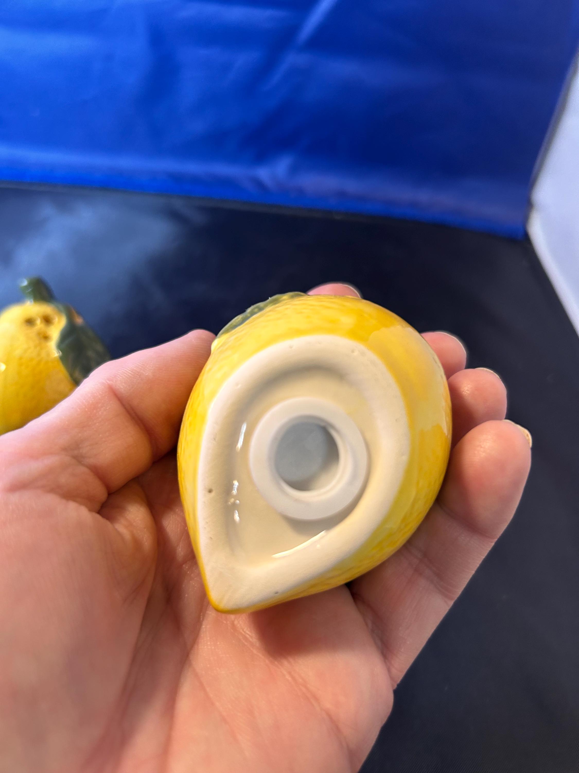Lemon Shaped Salt and Pepper Shakers - Bright Lemons Like NEW Vintage ...