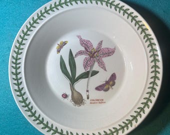 Portmeirion Botanic Garden Soup Bowls, Floral Bowls, Vintage Rimmed Soup Bowls 8.5&quot; Never Used! Your Choice!
