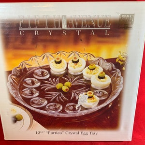 Vintage Crystal and Frosted Glass Deviled Egg Trays Your Choice Several to Chose From! in Excellent Condition!