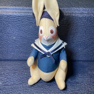 Handmade Bunny in Sailor Outfit 1961