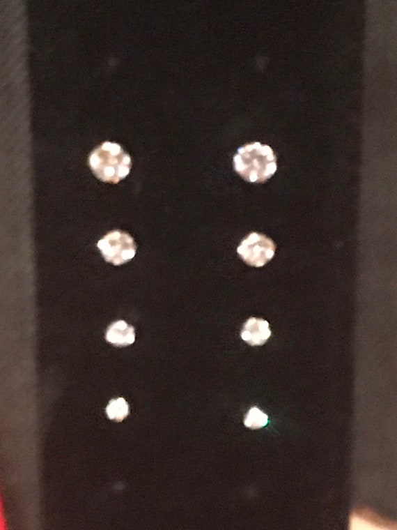 Set of Four Cubic Zirconia Sexy Stud Earrings New