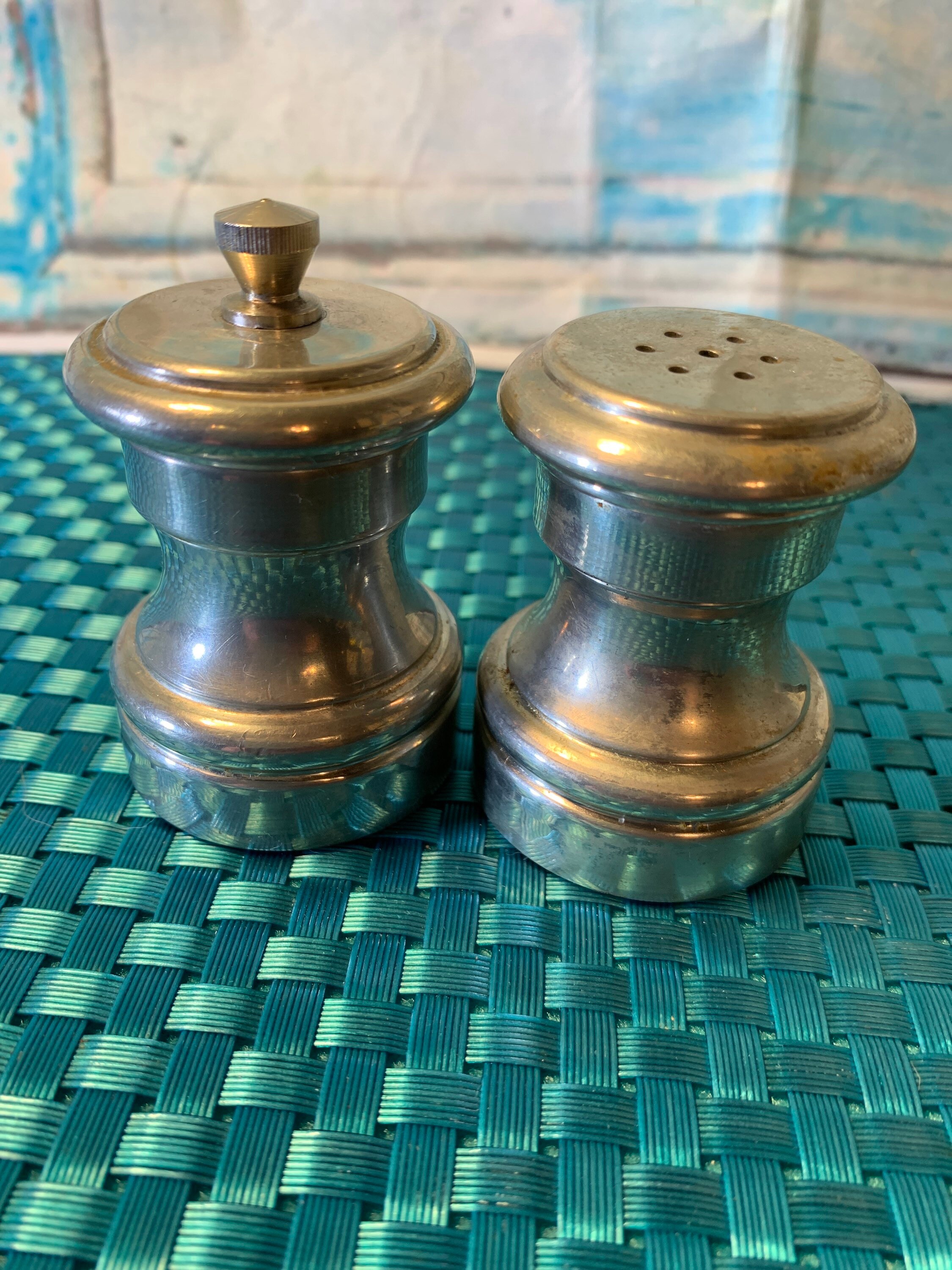Antique Style Pepper Mill and Salt Shaker Set in Cherry