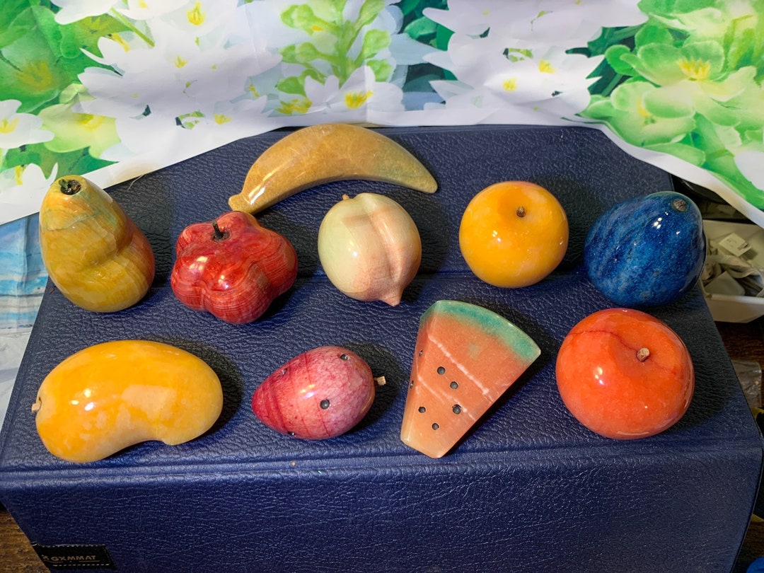 Hand Carved Stone Fruits Unique Stones Shaped as Different Fruits Your