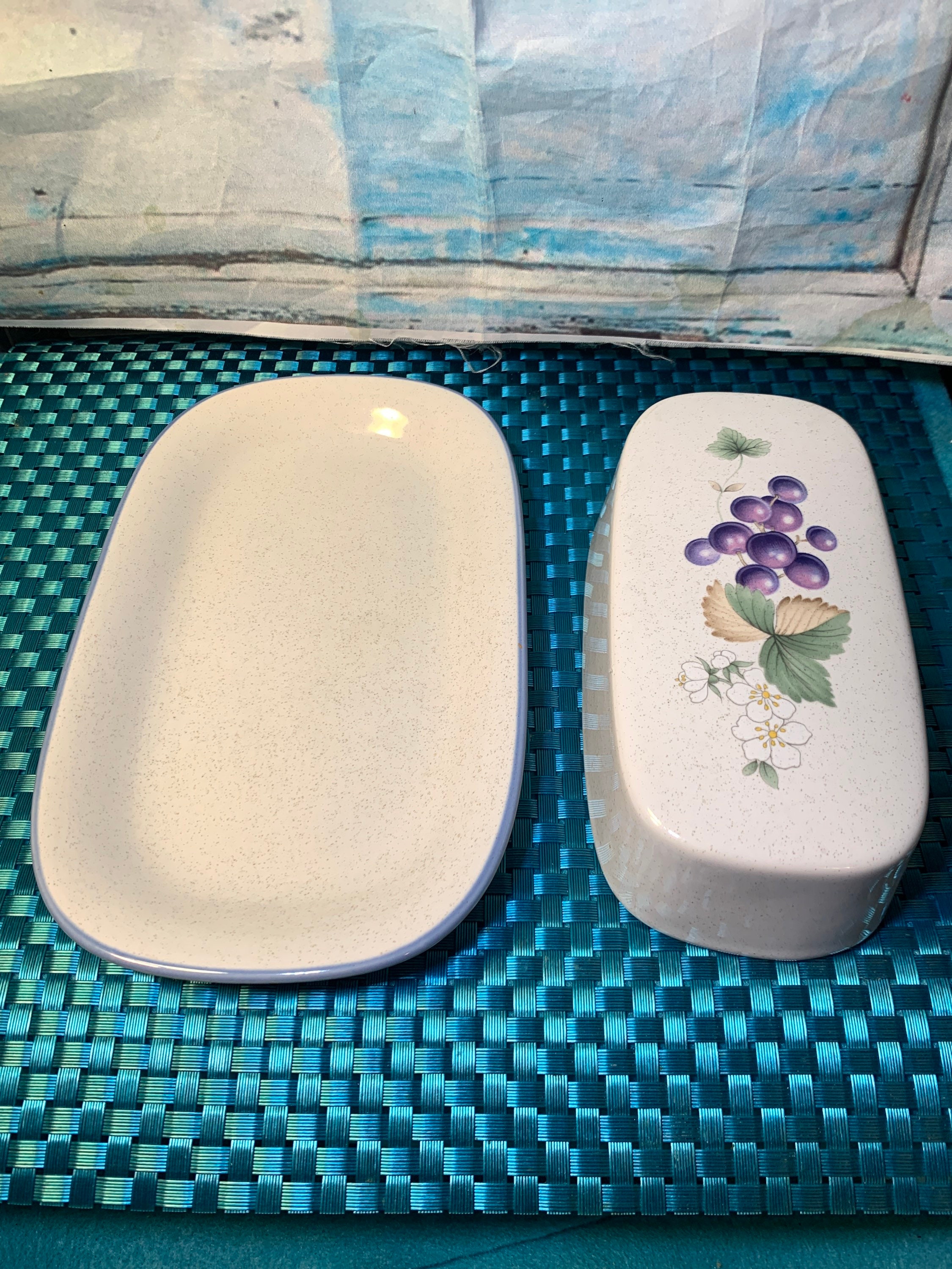 Savoir Vivre Luscious Large Covered Butter Dish Grapes and Etsy