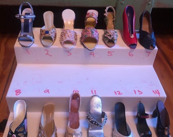Miniature High Heel Shoe Collectibles: Vintage Open Toe Sandals