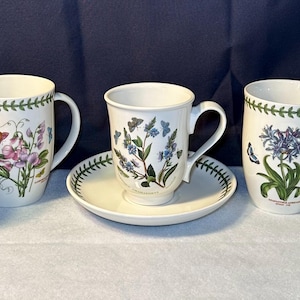 Portmeirion Botanic Garden Kaffeetassen, Teetasse mit Untertasse. Deine Wahl! Vintage unbenutzt !  NEU!