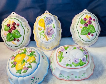 Vintage Jello Molds, LE Cordon Blue by The Franklin Mint 1986, The Four Seasons Mould Collection 1990. Your Choice!