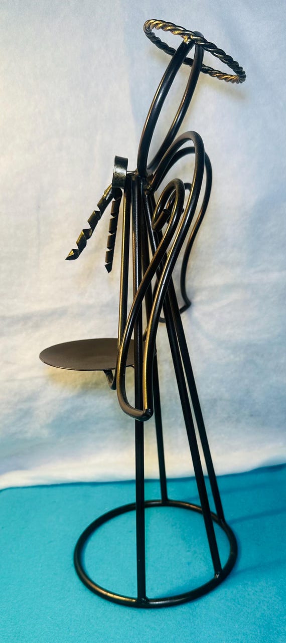 Wrought Iron Angel Candle Holder - Christmas Decor - Plant Stand