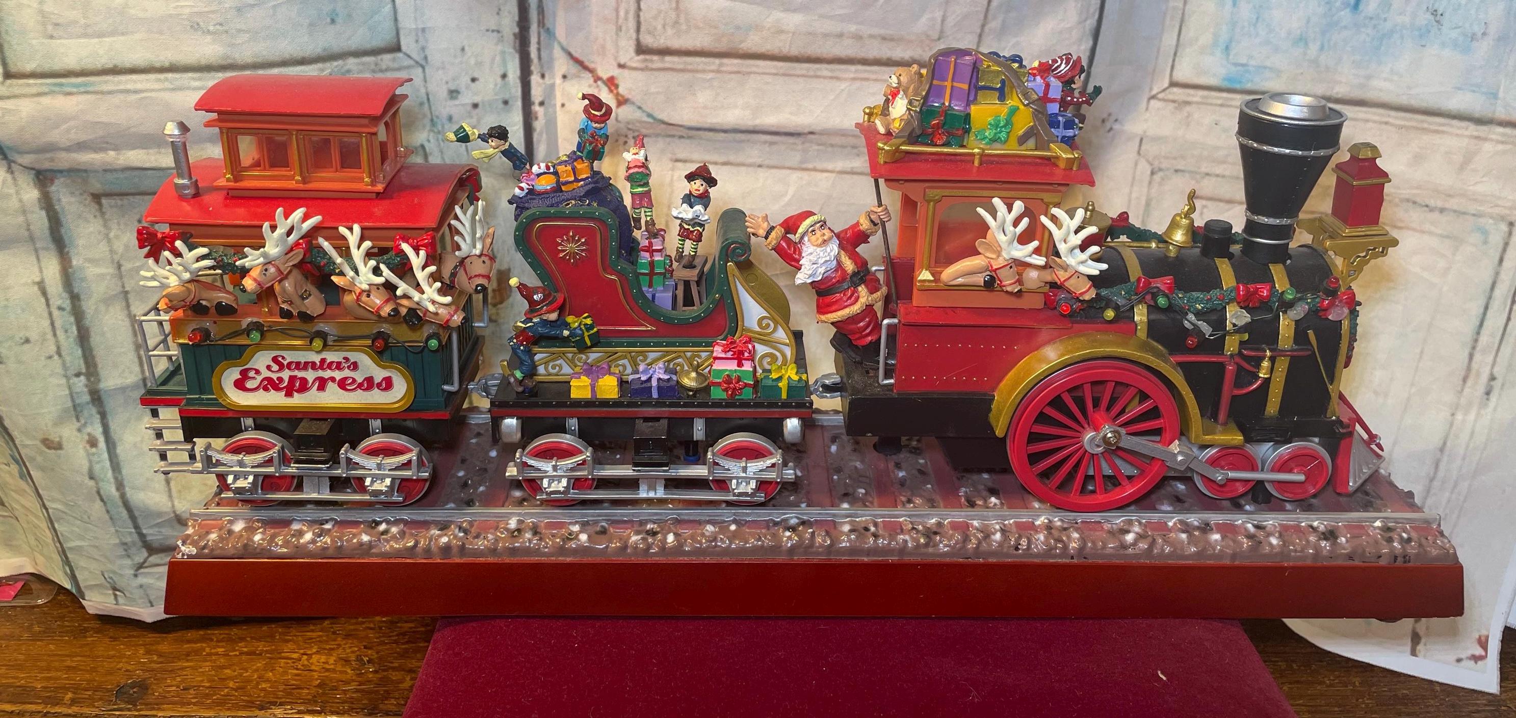 Mr. Christmas Santa's Express Musical Train Working Lights and