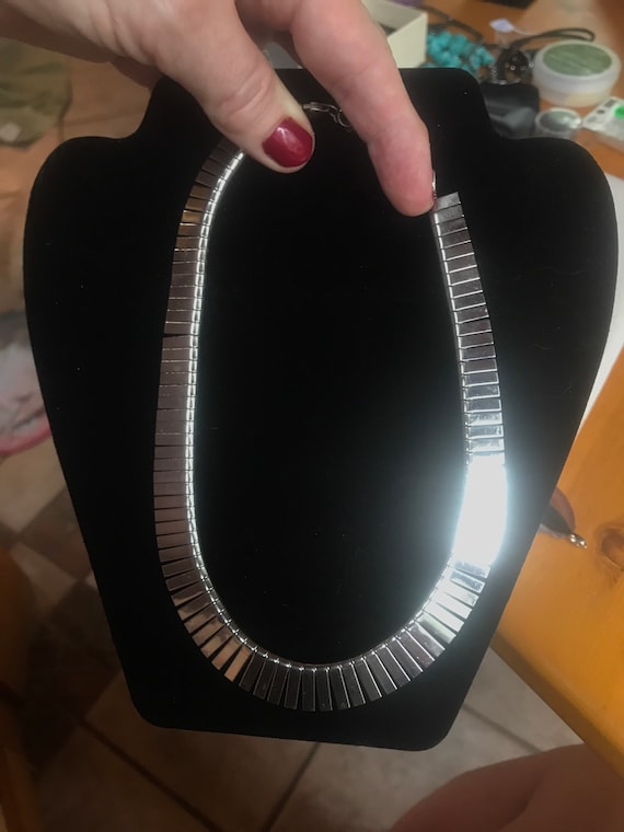 Shiny stunning silver choker - image 2