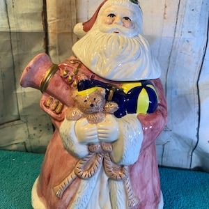 Vintage Santa Cookie Jar Collectible Cookie Jar Olde St. Nick in Great Condition!!