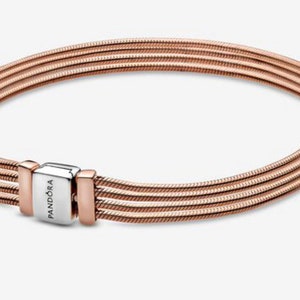 Pandora Reflexions Multi Snake Chain Bracelet NEW in Rose Gold 588782C00