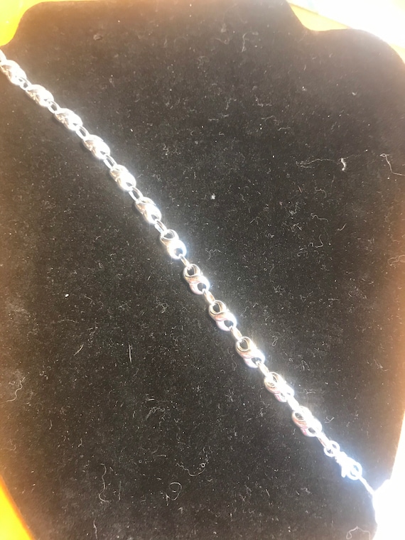 Stunning rhodium infinity link bracelet - image 1