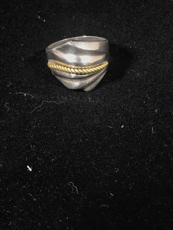 Unique Vintage Sterling Silver and  Gold Overlay … - image 2