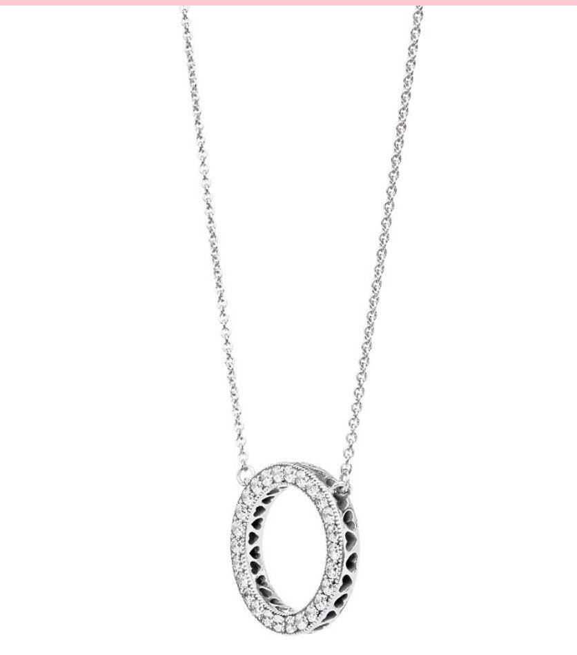 Pandora necklace circle silver hotsell