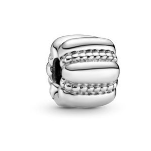 Pandora Dots and Ridges Barrel Charm NEW Retired Authentic Charm 790446