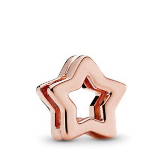 Pandora Sleek Star Clip Rose Gold Charm 
