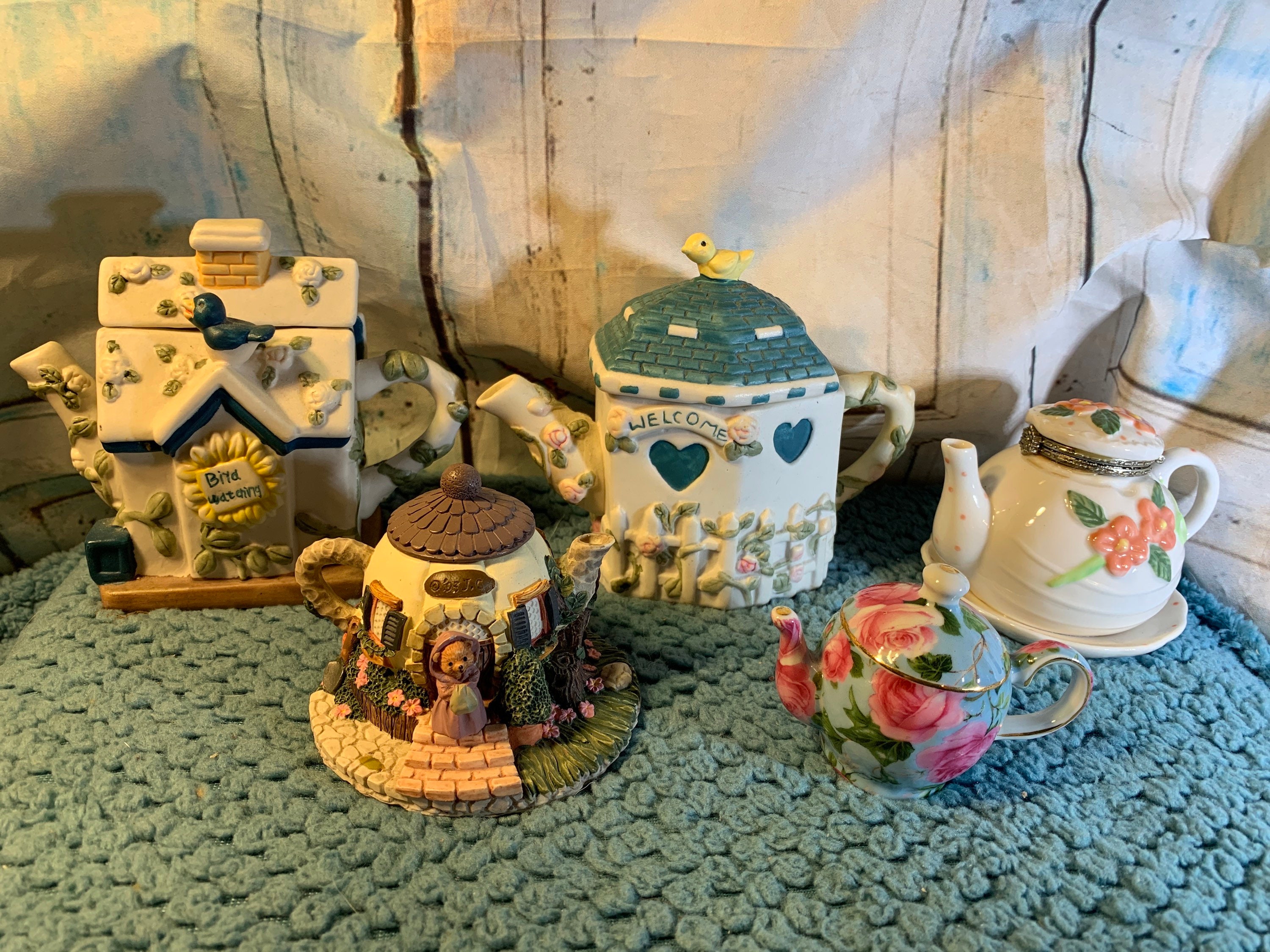 アンティーク ポット ＊ 鳥 Vintage bird teapot - Etsy 日本