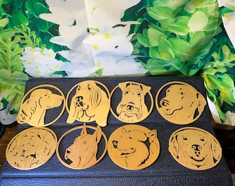 Wooden Dog Breed Ornament: Laser Cut Pet Portrait (4.5")