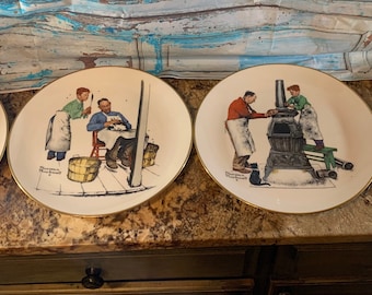 Norman Rockwell Gorham Fine China Plate: Four Seasons Series, 1979