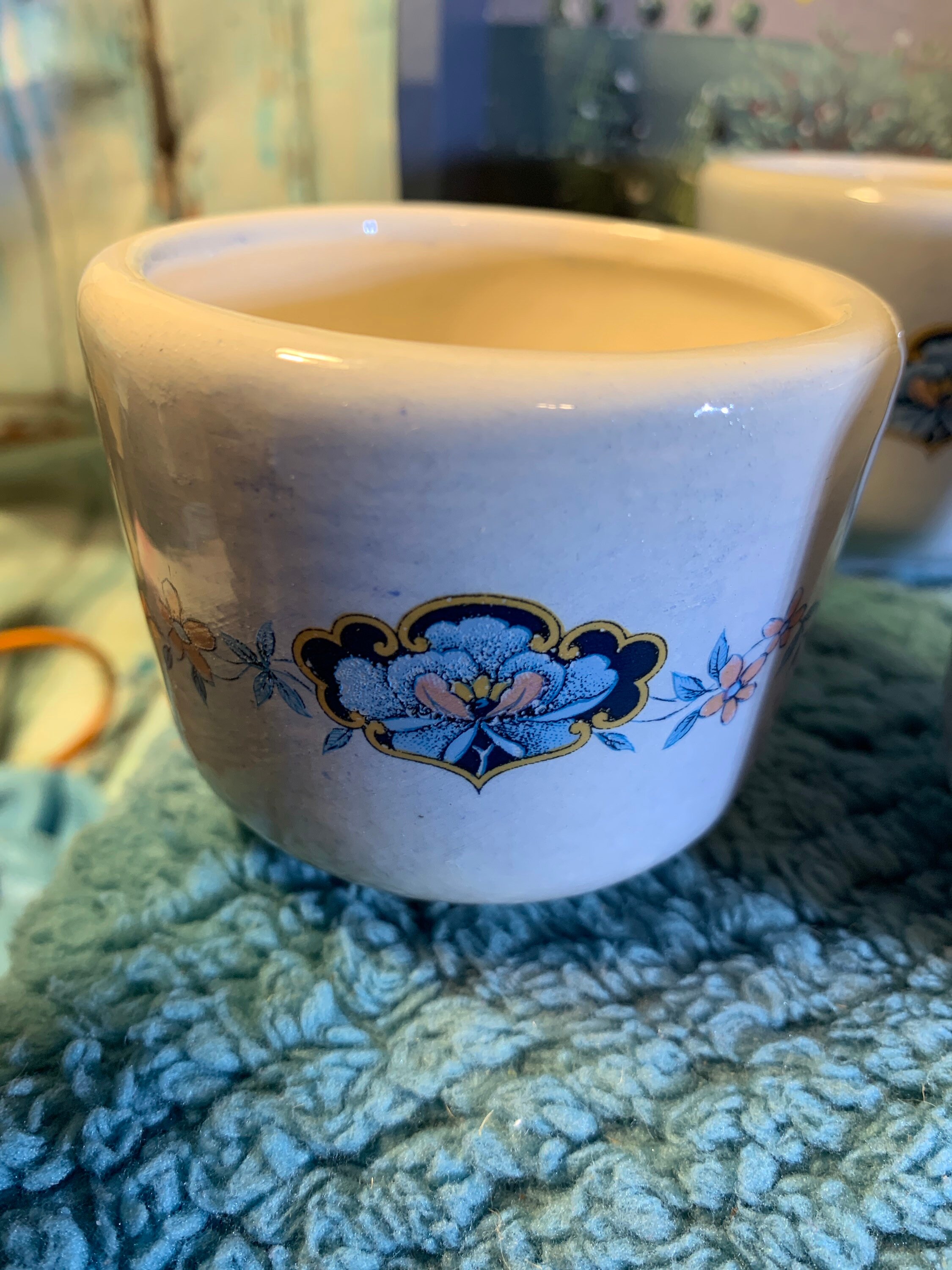 Unique Vintage Japanese Tea Set With Tea Pitcher and 4 Cups Floral