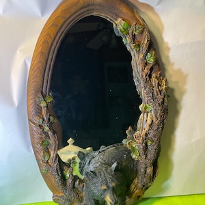 Mirror with Bear 3D NEW! Cabin Decor, Rustic Decor, Cabin Mirror Wildlife