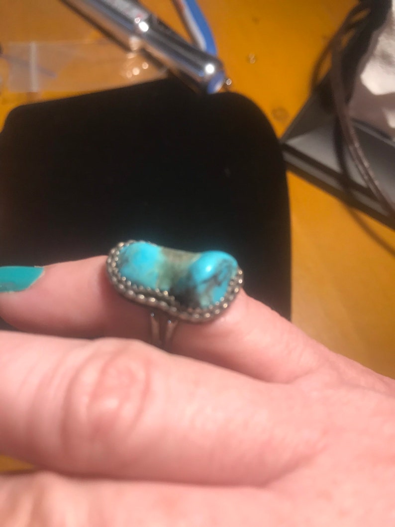 Navajo Vintage Sterling silver and turquoise ring