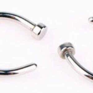 Body Ring Piercing Jewelry Nostril Nose Hoop Nose Rings Set of TWO color silver 20 gauge NEW