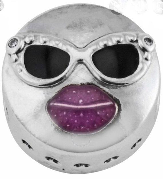 Pandora Playful Smile Pink Lips and Sunglasses Cha