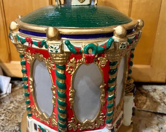 Mr. Christmas Vintage Carousel Lighted Shadows. Hand Painted in Original Box!