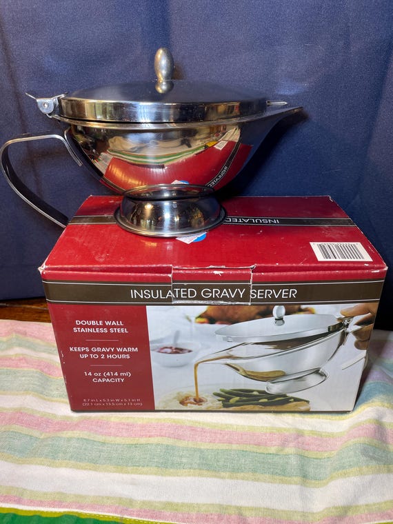 Vintage Gravy Boats White Ceramic or Stainless Insulated Gravy Boat Your Choice!!