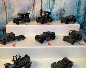 Miniature Die Cast Pencil Sharpeners - Transportation Cars, Autos, Semi, Trucks Vintage Doll House Decor