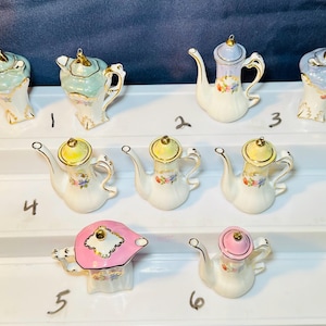 Miniature Teapots. Vintage Cracker Barrel Ornamental Teapots. Like New Condition! Your Choice of Several Styles.