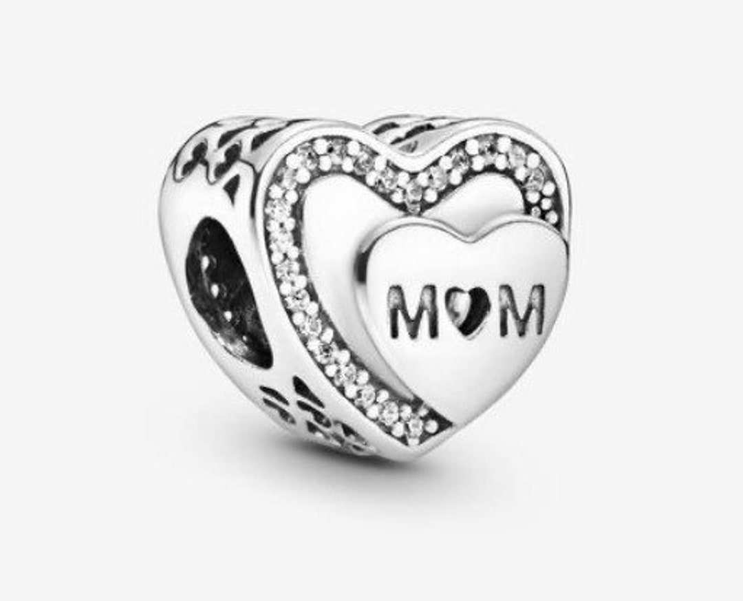 【レア】PANDORA mom S925 Pandora Mom Heart Charm: Sterling Silver Cubic Zirconia - Etsy