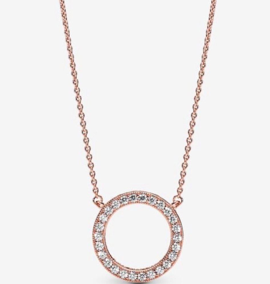 Circle of sparkle necklace gold discount