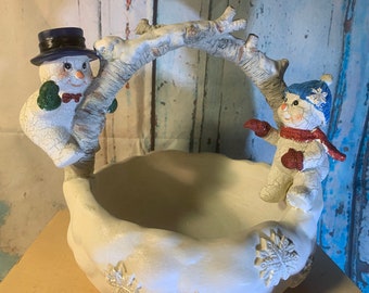 NEUE Weihnachtsschale Schneemann Schüssel Korb NEU in Original Box !!
