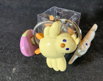 Set of Four Decorative Ceramic Napkin Rings NEW in Original Box in Excellent Condition!