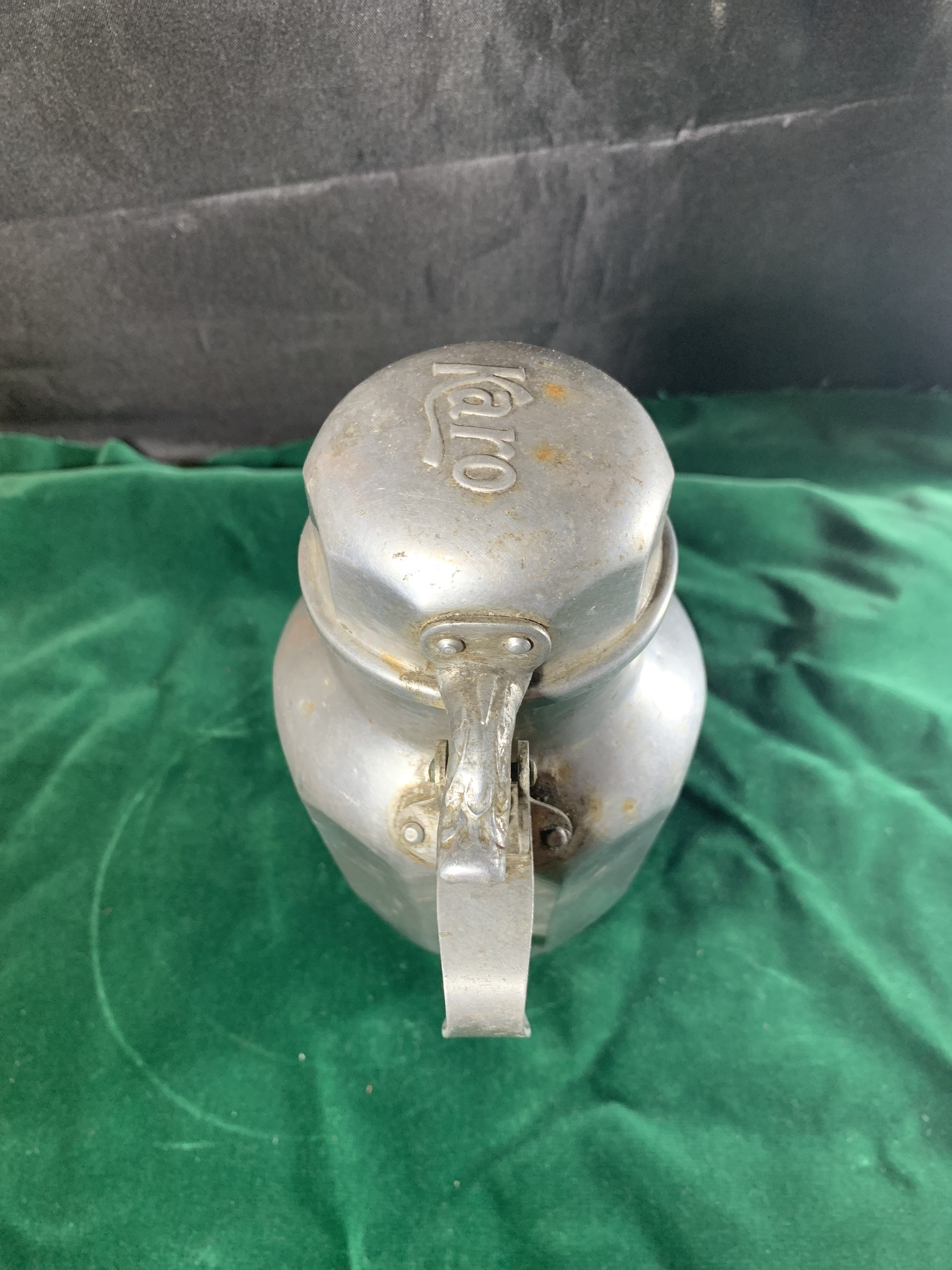 金属製の入れ物 菓子器 民国　中国　古玩 Vintage Antique Metal Karo Syrup Canister Tin Syrup