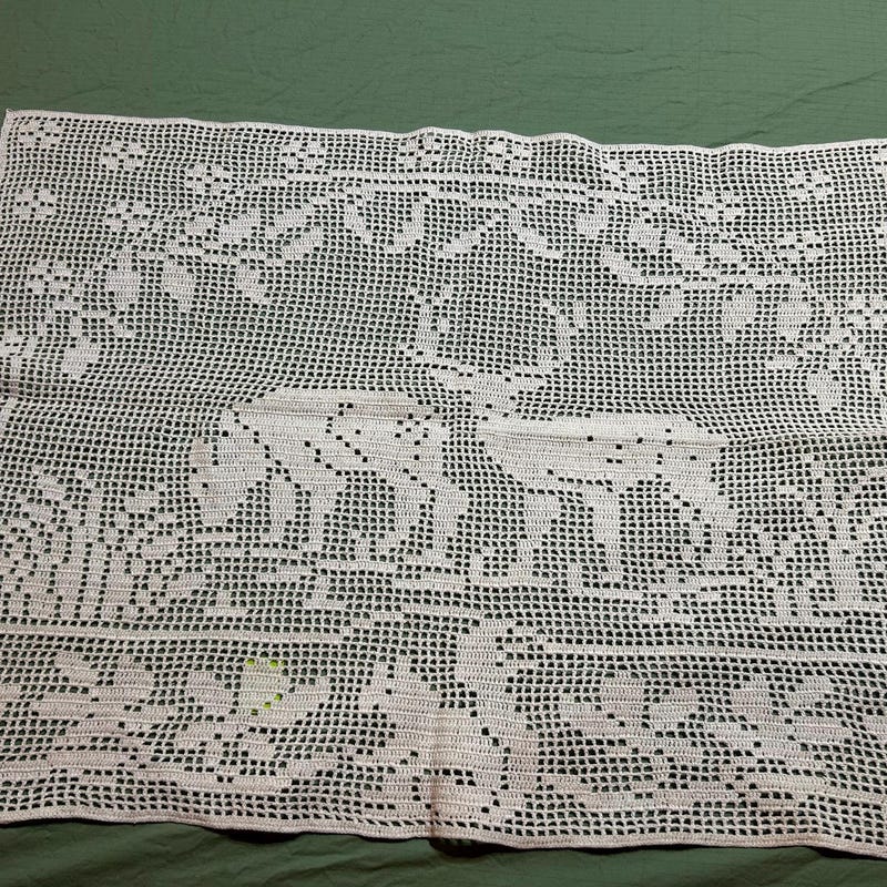 Star Filet Chart Filet Lace Runner Ecru - Etsy