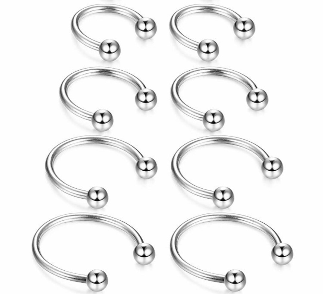 Nose Nostril Horseshoe Ring 18 Gauge Lip/nipple/nose/septum. Many Colors, Styles and Sizesnew 5